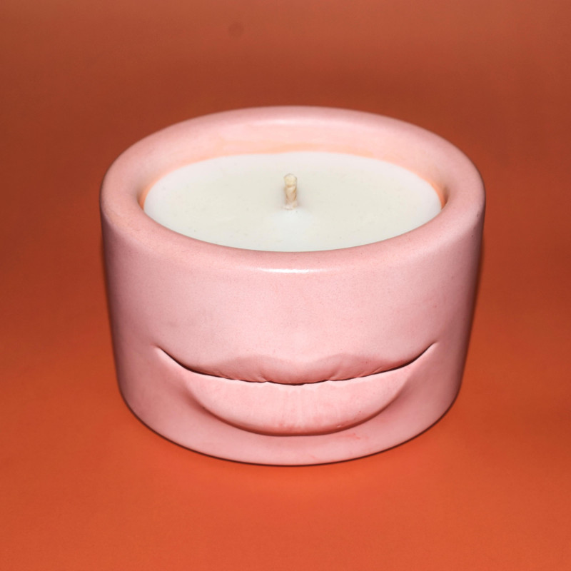 Kerze Lips in Bluch Baige 