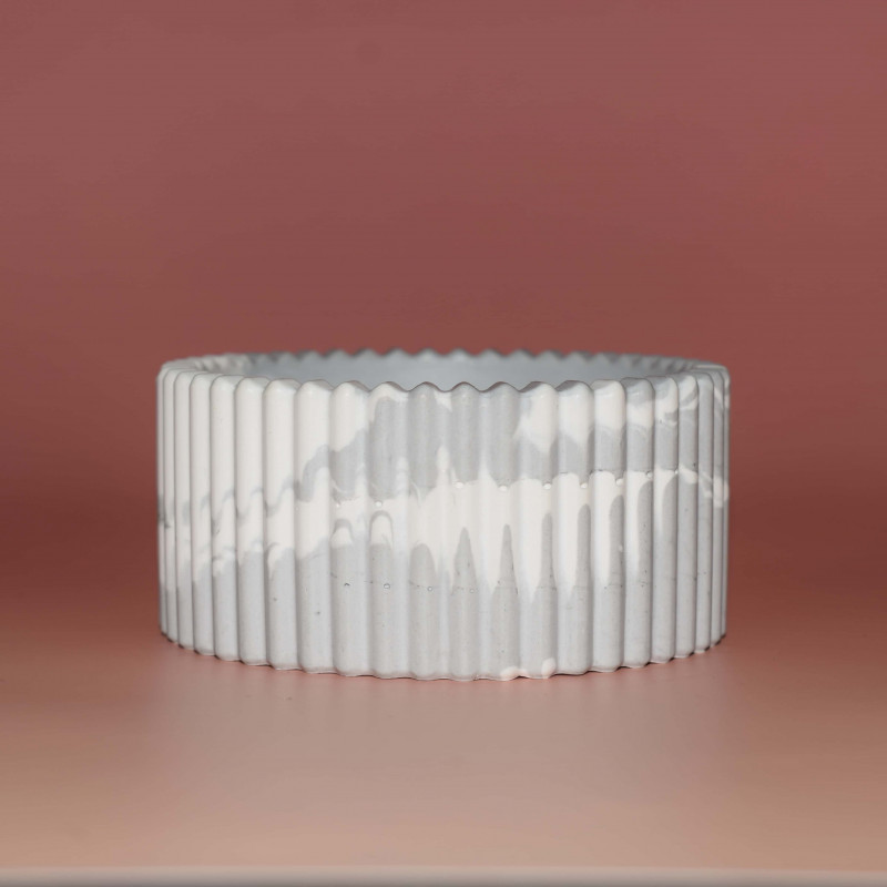 Minimalistisches Dekorationsset – Keraflot 4er-Set mit Kerze, Vase, Schale & Tablett 