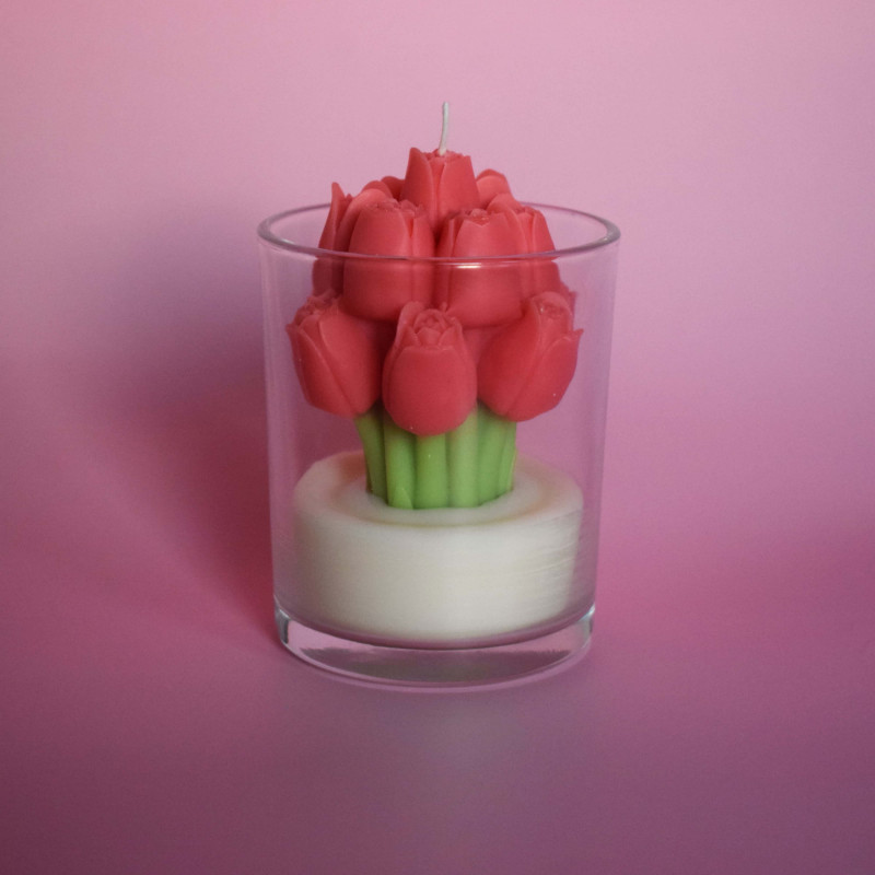 Tulpenkerze im Glas – Handgemachte Geschenkidee mit Stil
