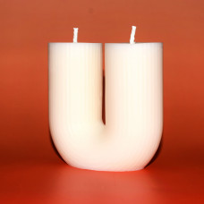 Kerze U-Form aus Olivenwachs