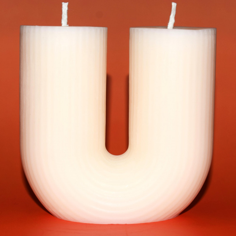 Kerze U-Form aus Olivenwachs