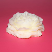 Olivenwachskerze Pfingstrose – Handgegossene Kerze aus natürlichem Wachs