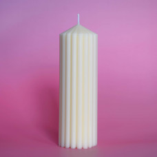 Rillenkerze Lichtspiel aus Olivenwachs