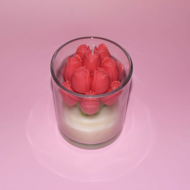 Tulpenkerze im Glas – Handgemachte Geschenkidee mit Stil