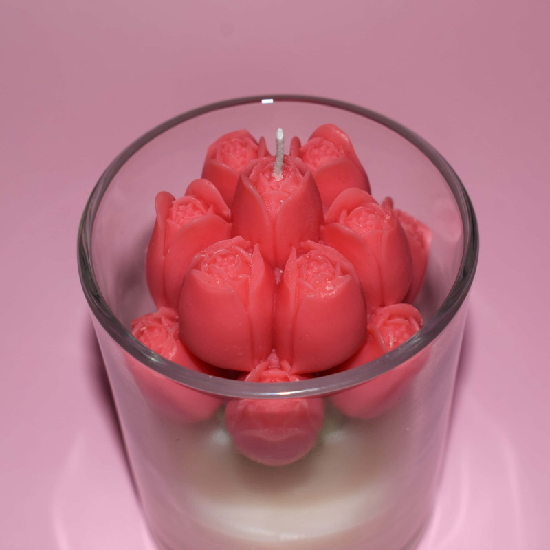 Tulpenkerze im Glas – Handgemachte Geschenkidee mit Stil